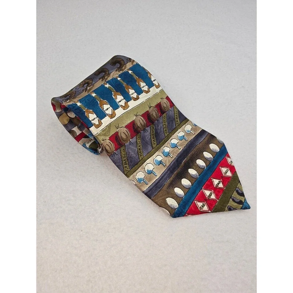 Tabasco Sauce Men's Silk Tie Necktie Logo Food Vintage 3985